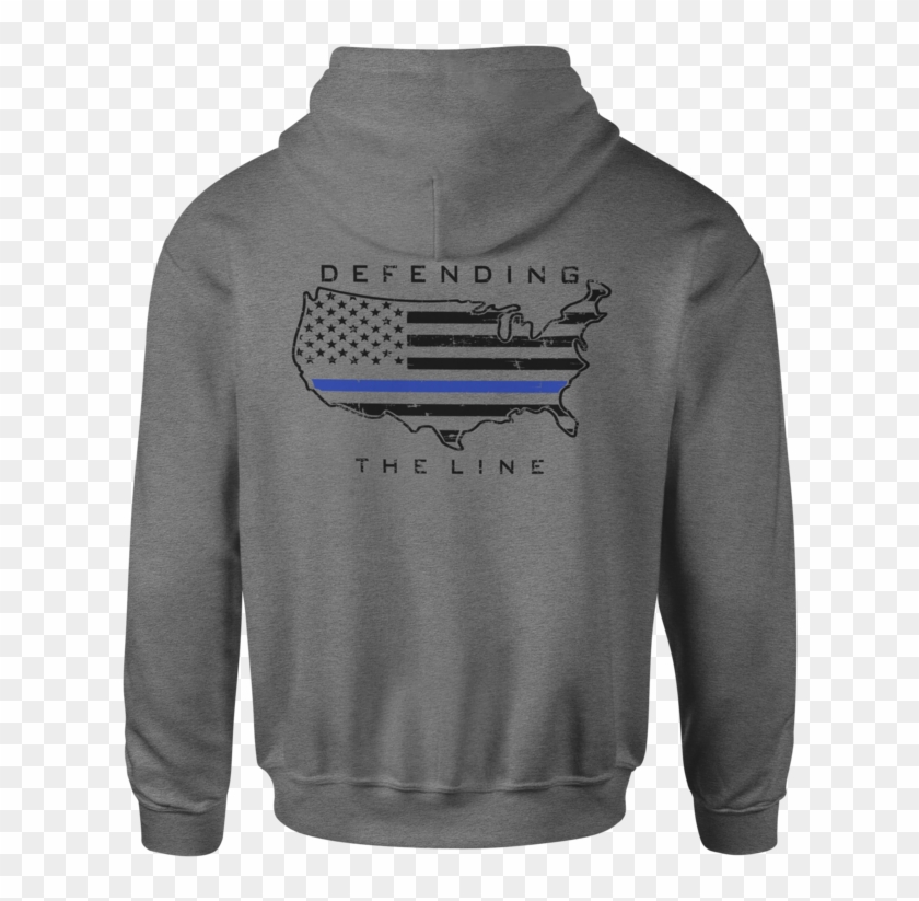 Defend The Line Hoodie - Gildan Hoodie Olive Green Clipart