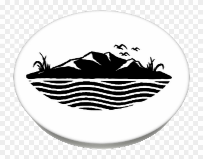 Land And Sea, Popsockets - Silhouette Clipart #4746818