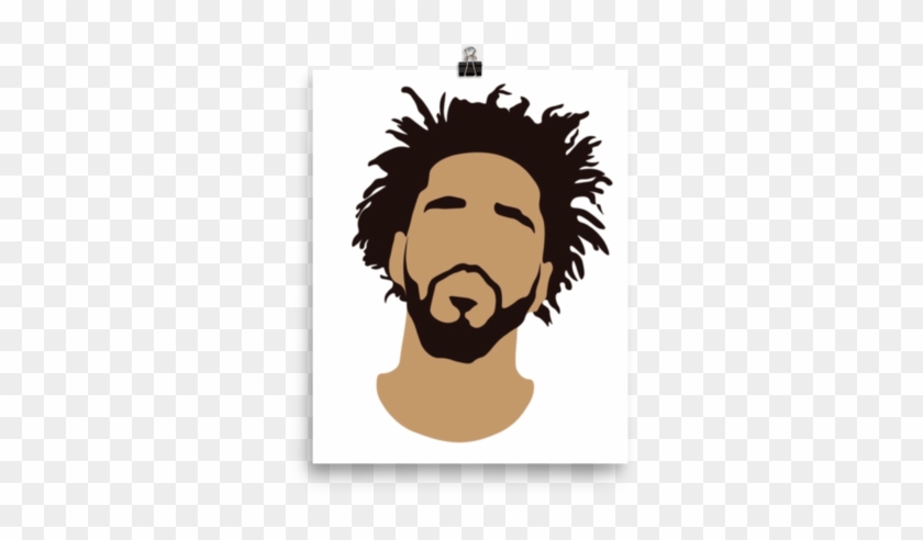 Clip Art Black And White J Cole Poster On Storenvy - J Cole Canvas - Png Download