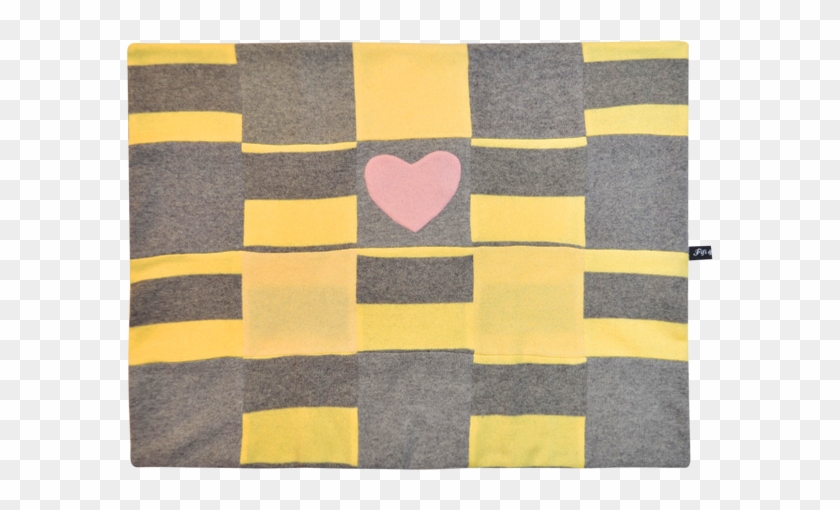 Yellow & Grey Heart Blanket - Patchwork Clipart #4747109