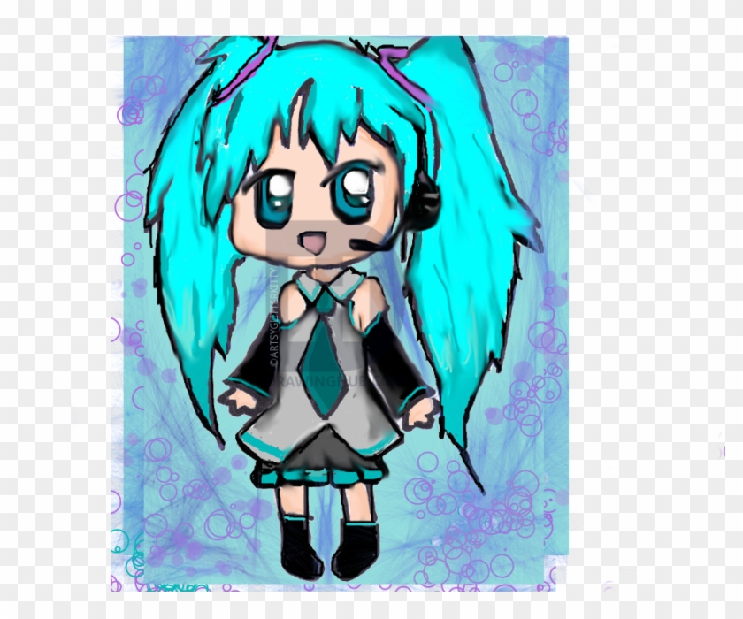 Chibi Miku - Cartoon Clipart #4747804