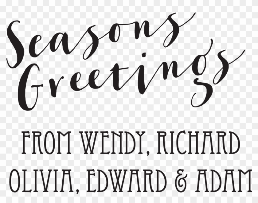 Seasons Greetings Script - Calligraphy Clipart