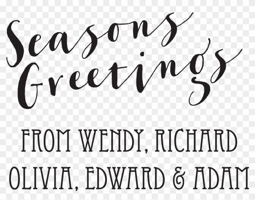 Seasons Greetings Script - Calligraphy Clipart #4747811