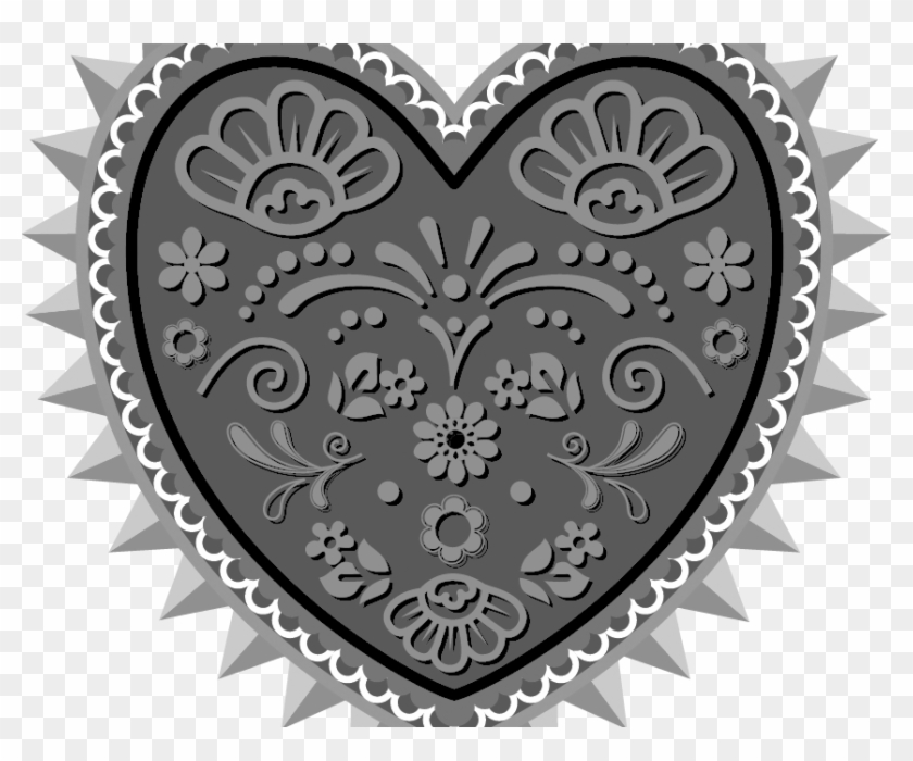 Heart Grayscale - Coroa 36 Oval Direct Clipart #4747879
