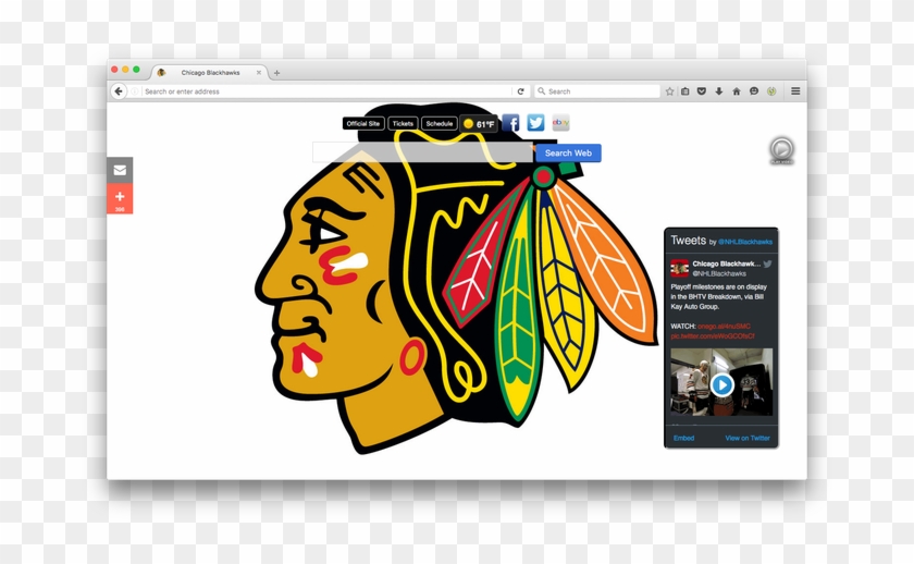 Nhl Chicago Blackhawks New Tabby Brand Thunder, Llc - Chicago Blackhawks Clipart #4748111