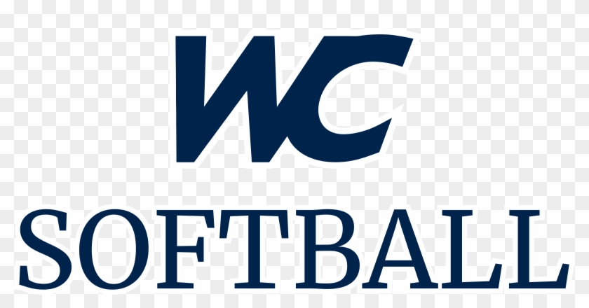 Wc Softball Navy White - Flowers Clipart