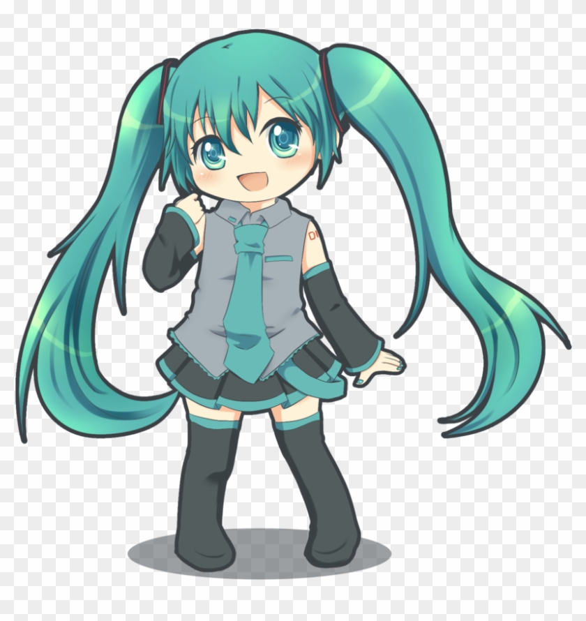 Chibi Hatsune Miku - Cartoon Clipart