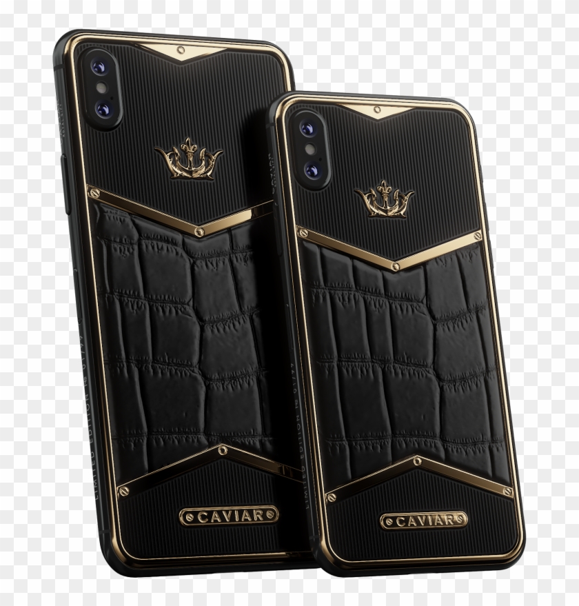 Caviar Iphone Xs X-edition Alligatore Black Gold - Iphone Max Cover Alligator Clipart #4748501