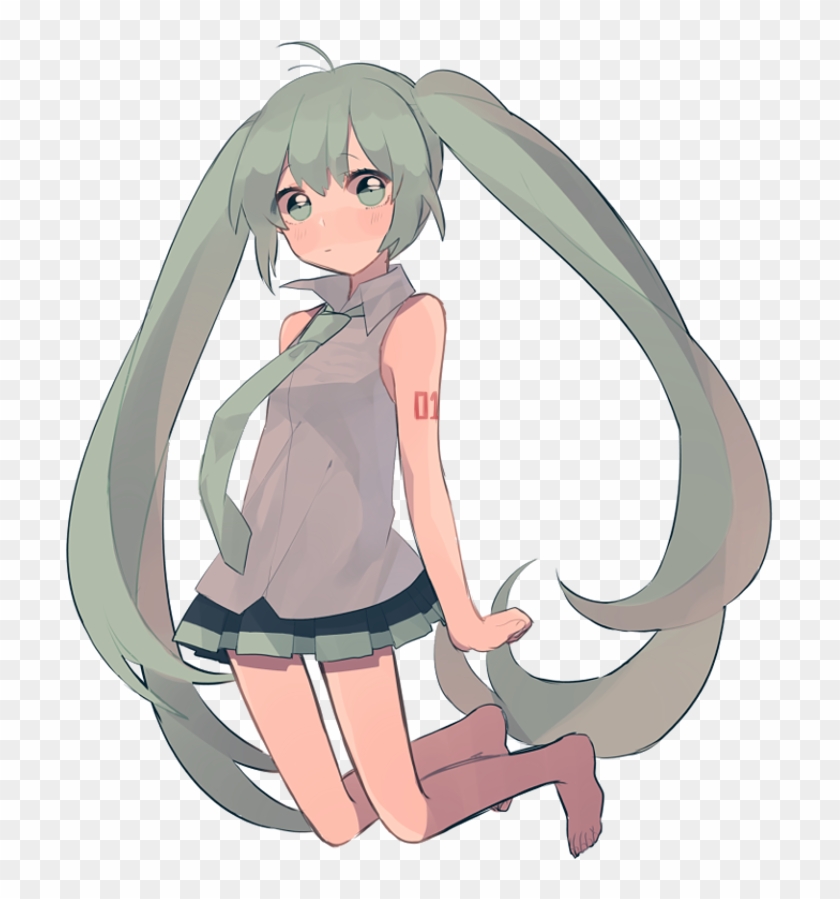 Hatsune Miku Drawn By Uttao - Hatsune Miku Fanart Transparent Clipart
