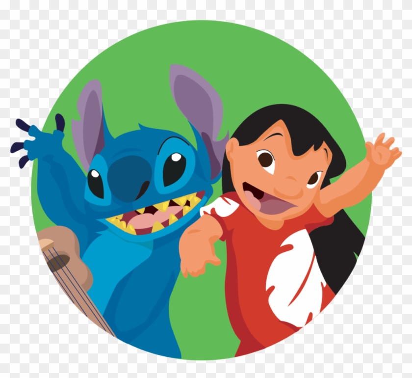 Disney Lilo & Stitch Movie Cover Silver Pendant , Png - Lilo And Stitch Png Clipart