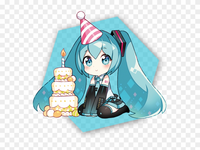 Miku - Kawaii Happy Birthday Anime Clipart #4749120