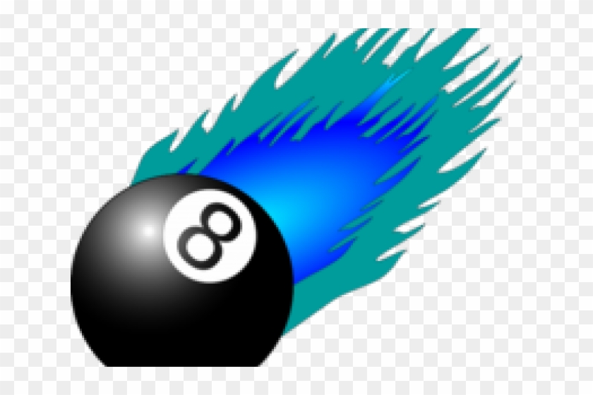 8 Ball Pool Clipart Eight Ball - Flames Clip Art - Png Download