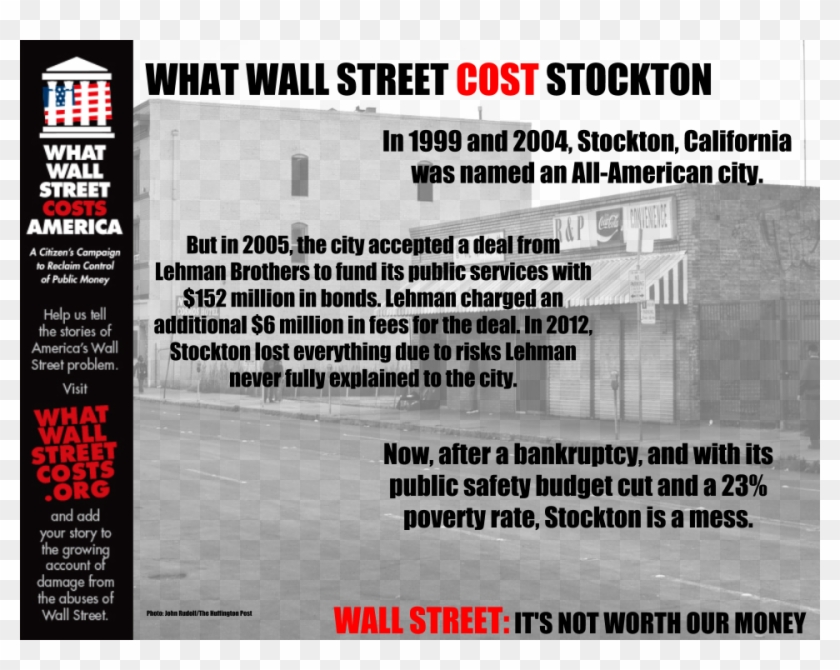 Wall Street Cost Stockton - Stockton Ca Poverty Clipart