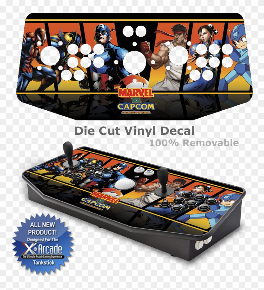 Mvc X-arcade Tankstick Graphic Overlay - Mortal Kombat X Arcade Controls Clipart #4750847