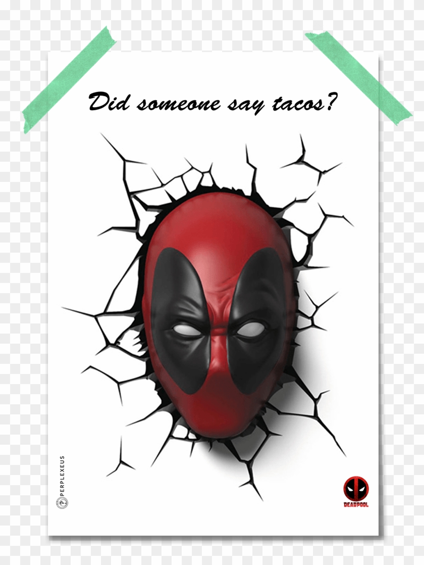 Deadpool 3d Deco Light Clipart #4751383