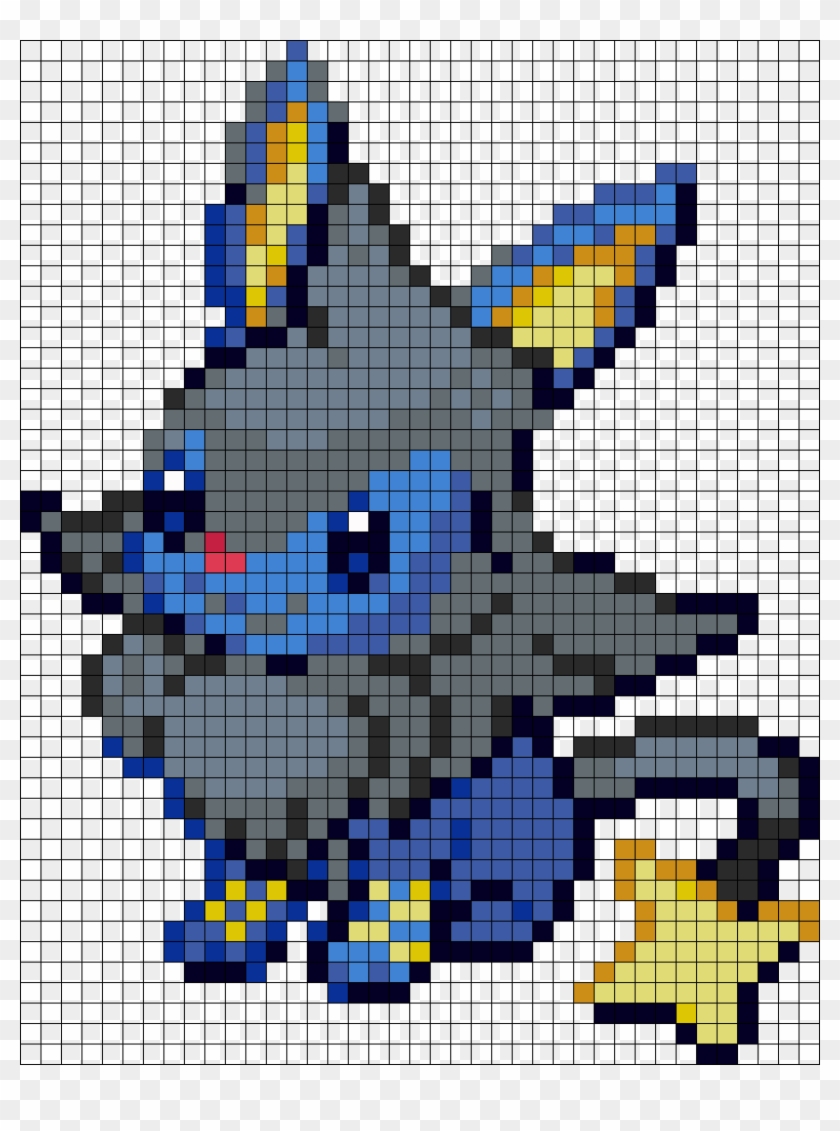 Eevee And Luxio Fusion Perler Bead Pattern / Bead Sprite - Pixel Art Pokemon Luxio Clipart