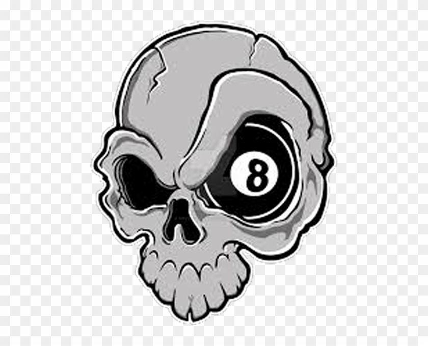 Download 8 Ball Skull Drawing Clipart Png Download - PikPng