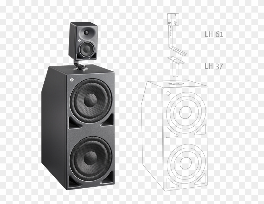 Product Detail X2 Desktop Kh 80 On A Kh 870 Subwoofer - Subwoofer Clipart #4751466