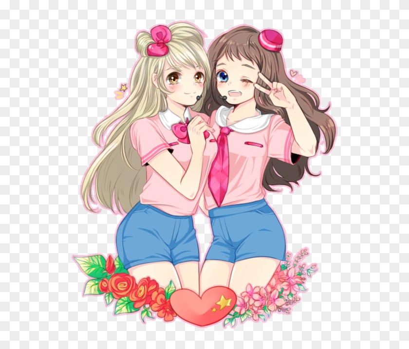 Minami Kotori And Shindou Ai Drawn By Keomi Syeon - Cartoon Clipart #4751861