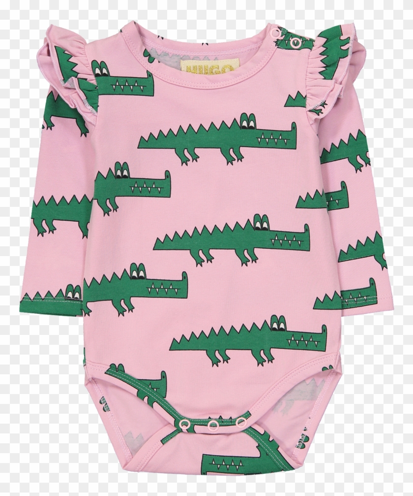 Hugo Loves Tiki Pink Crocodile Onesie Clipart