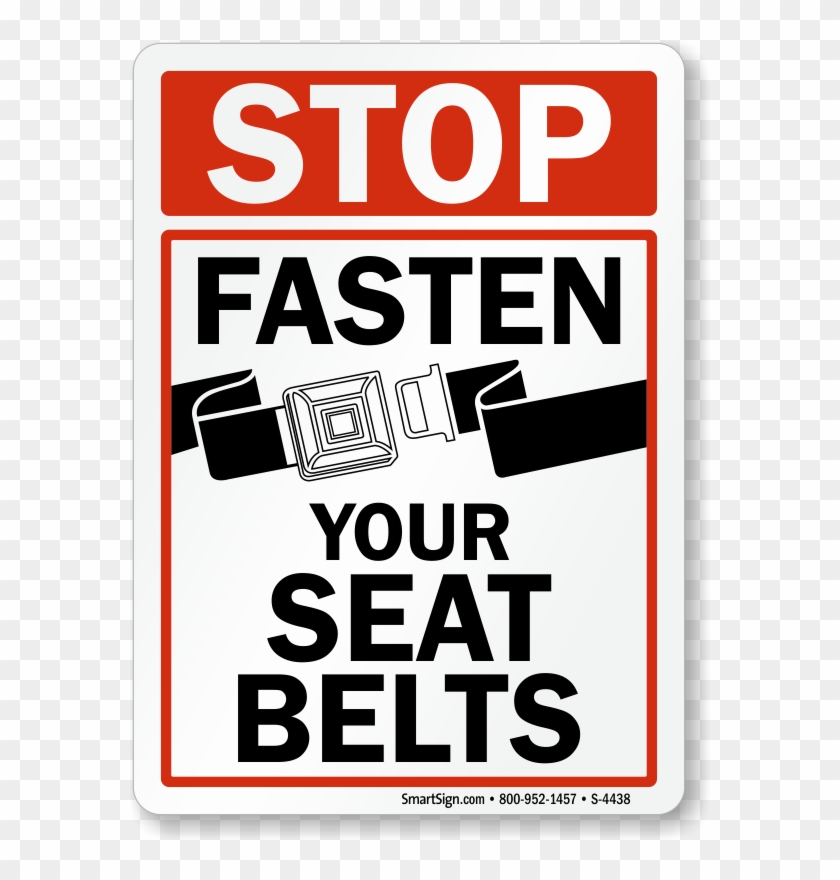 Stop Fasten Your Seat Belts Sign - Stop Fasten Your Seatbelts Clipart