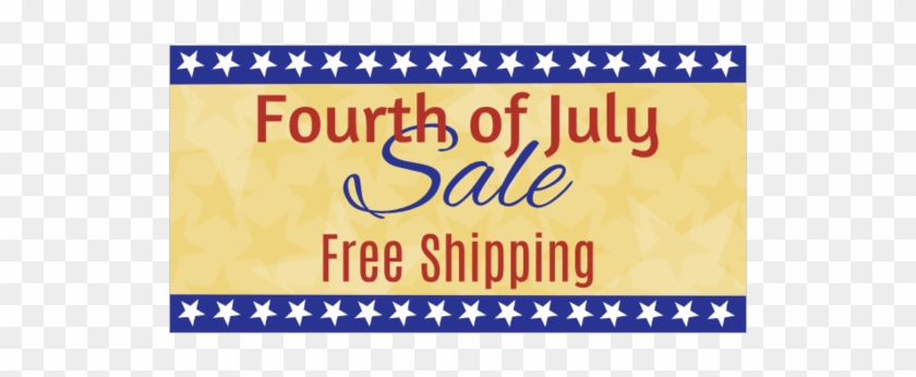 Stripes And Stars 4th Of July Sale Banner - Design Clipart