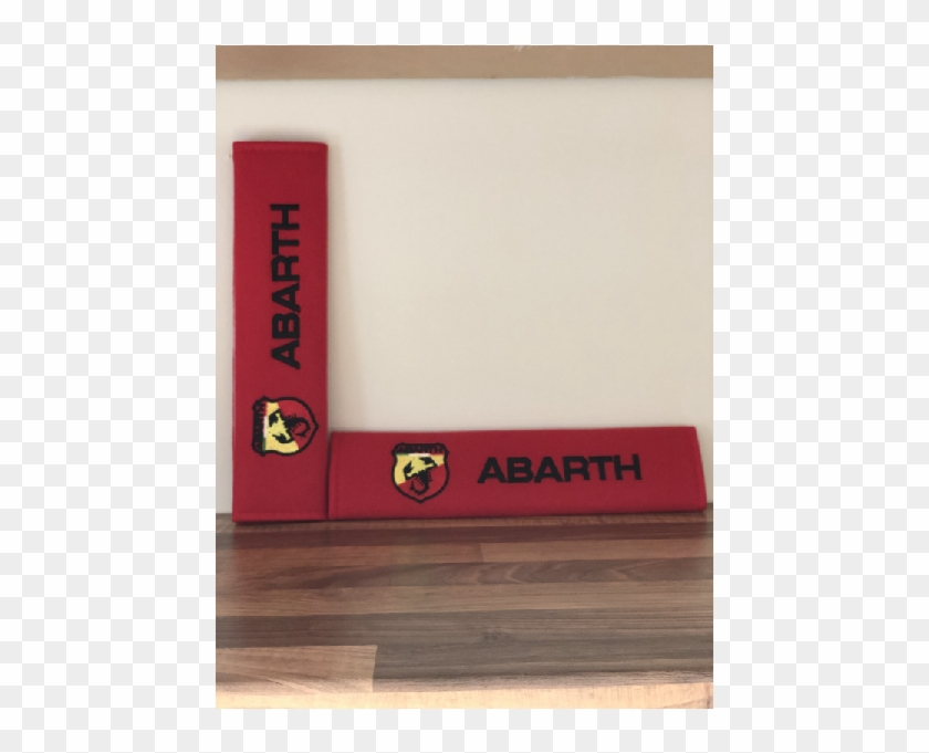 Abarth Red Seat Belt Pads With Logo Tmcmotorsport Clipart