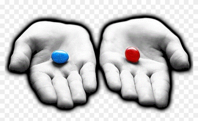 The Pills Represent A Choice We Have To Make Between - Take The Blue Pill Or Take The Red Pill Clipart