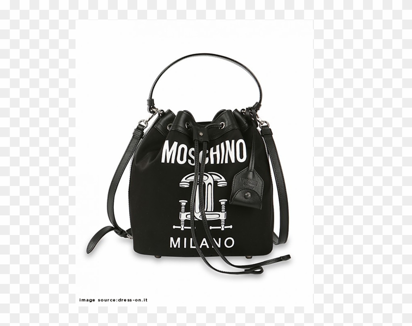 Moschino Capsule Collection Bucket Bag In Black - Hobo Bag Clipart #4753778