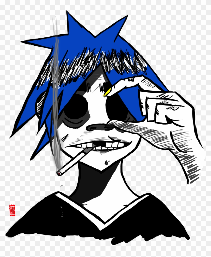Gorillaz - 2d - 2d Fan Art Gorillaz Png Clipart #4754131