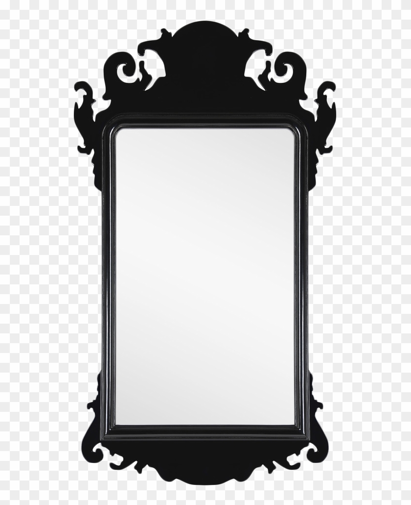 Svg Transparent Stock Black Lacquer Chippendale Image - Mirror Clipart #4754882