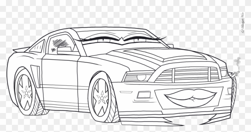 Mustang Sketch - Sports Sedan Clipart #4755312
