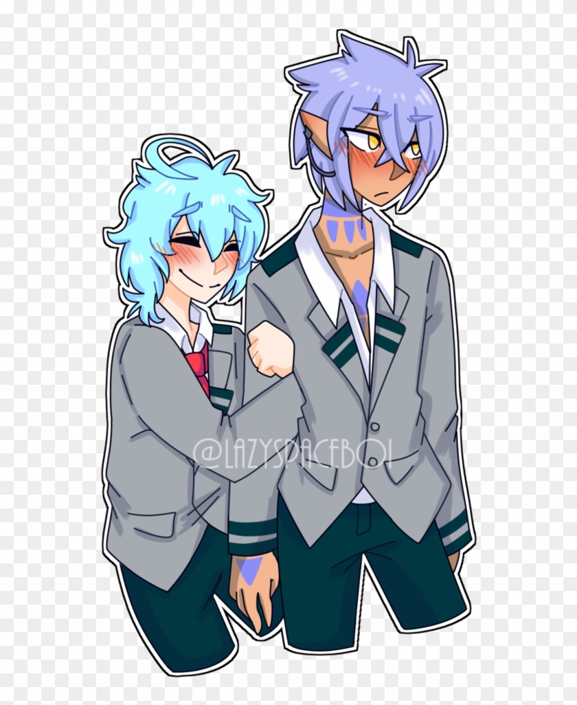 Blushing Anime Boy - Cartoon Clipart