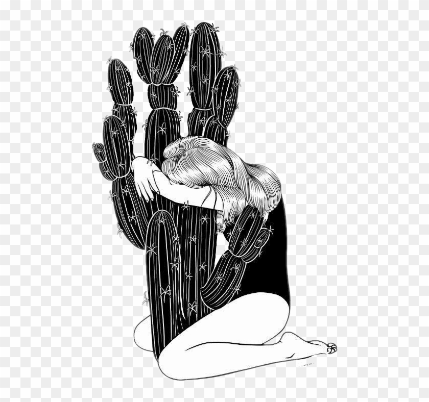 Sadgirl Cactus Tumblrgirls - Weird Dreams Henn Kim Clipart #4756284