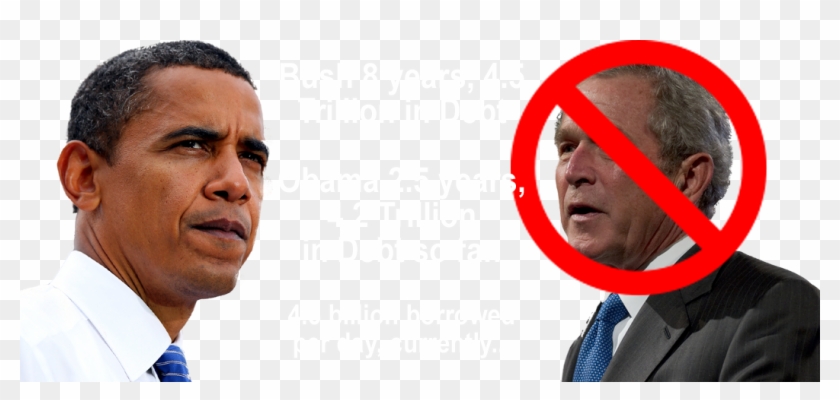 Bush Obama Debt - Man Clipart #4756527