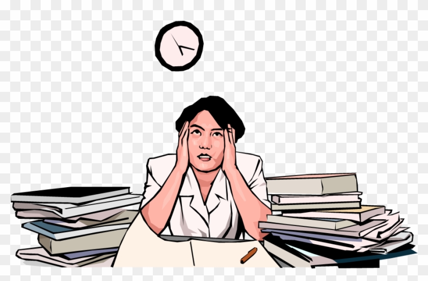 Stressed College Student Clipart - Png Download
