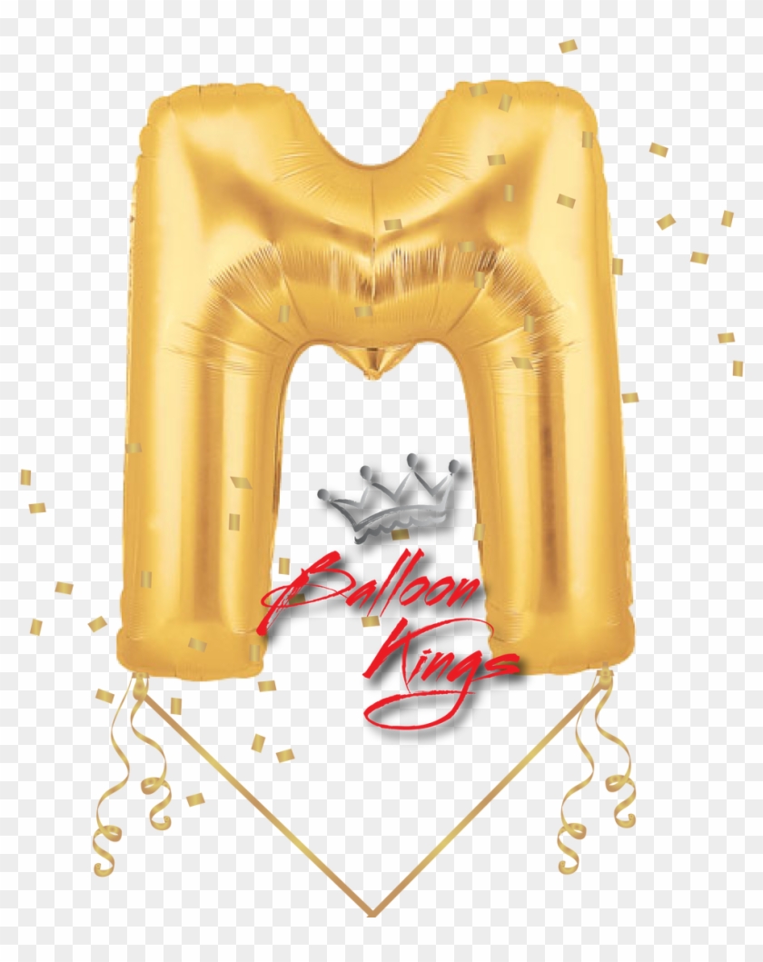 Gold Letter M - Marry Me Balloons Proposal Clipart #4757031