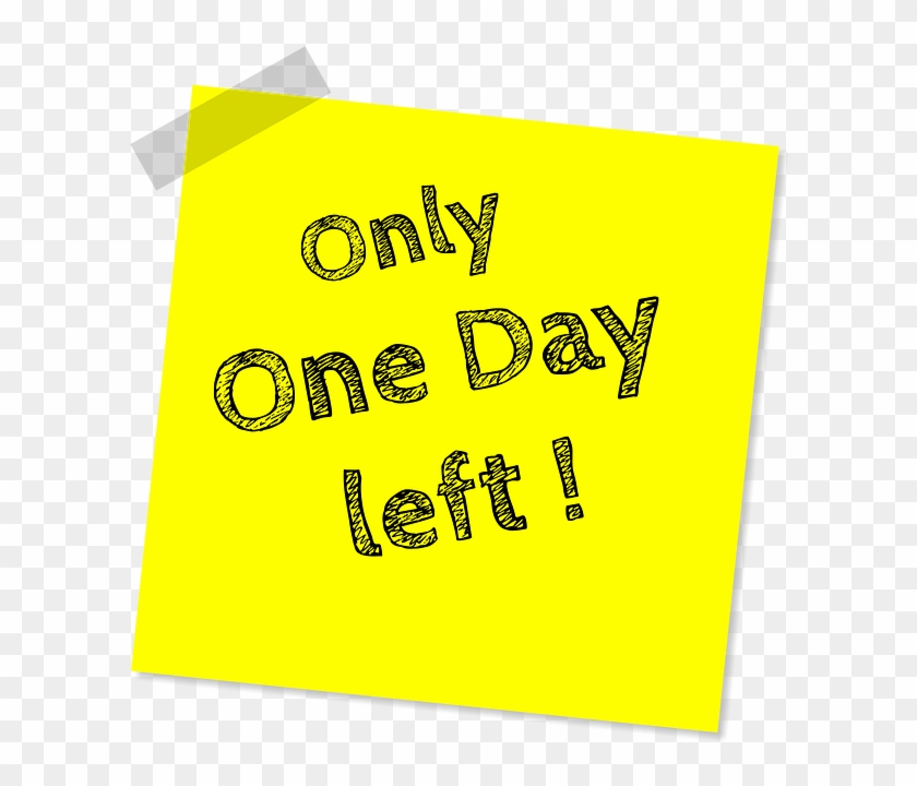 Procrastination - Only One Day Left Clipart #4757032