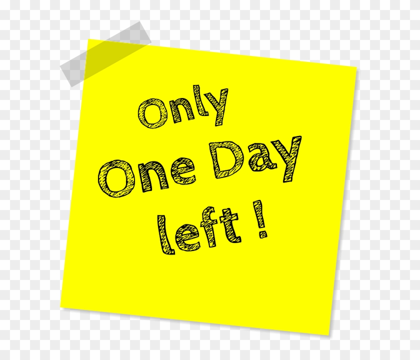 Procrastination - Only One Day Left Clipart