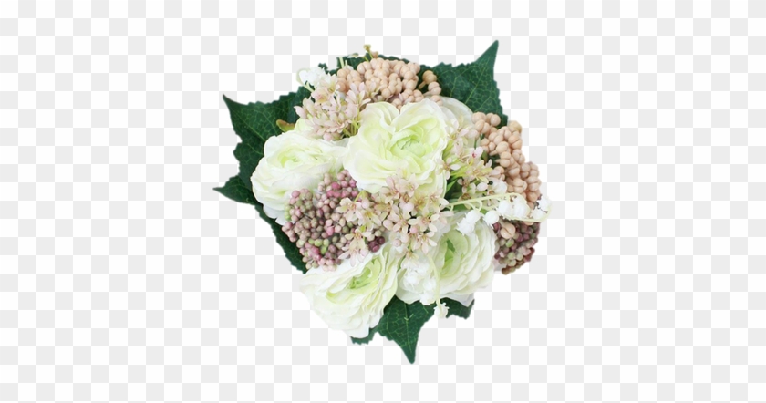 A Adorable Cream Green Ranunculus And Lily Of The Valley - Bouquet Clipart #4757935