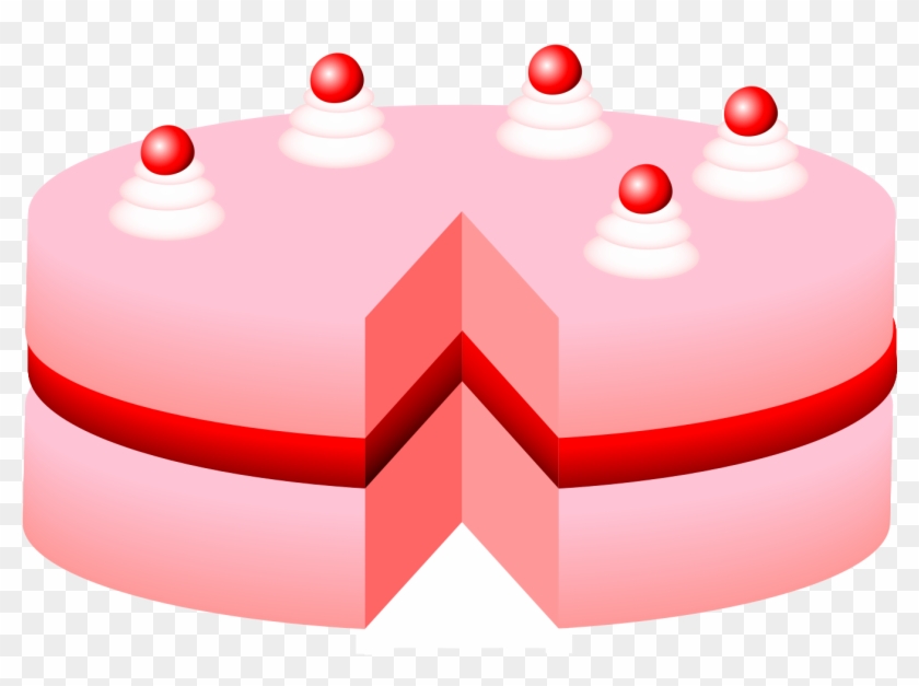 This Free Icons Png Design Of Pink Cake No Plate - Cake Clip Art Transparent Png #4757972