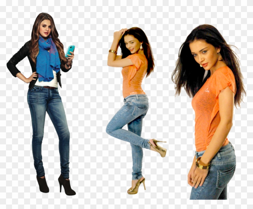 Actress Png - Selena Gomez In Skinny Jeans Clipart #4758144