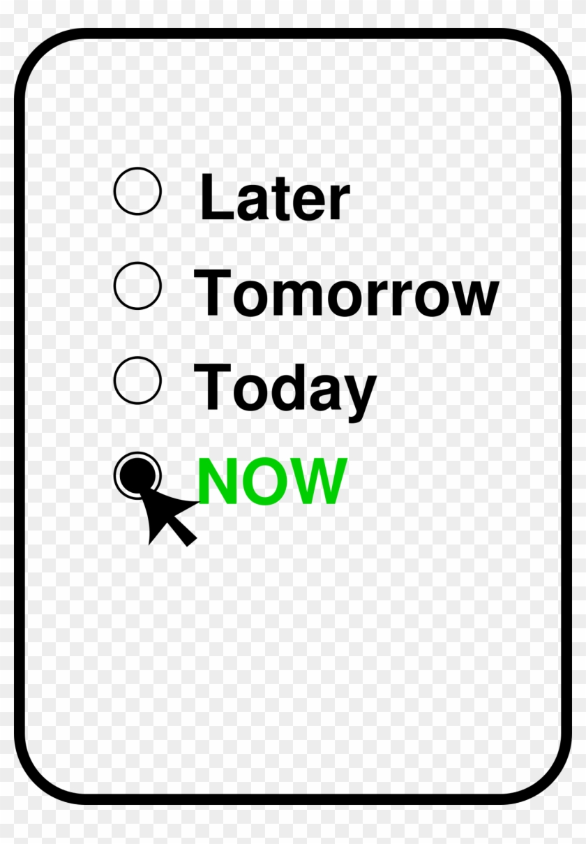 Later Tomorrow Today Now Clipart #4758282
