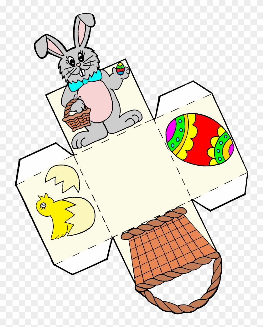 Easter Egg Basket Template Clipart , Png Download - Easter Egg Basket Template Transparent Png