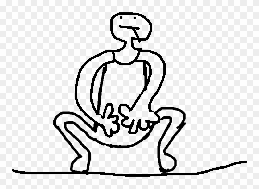 Slav Sqauter - Slav - Line Art Clipart