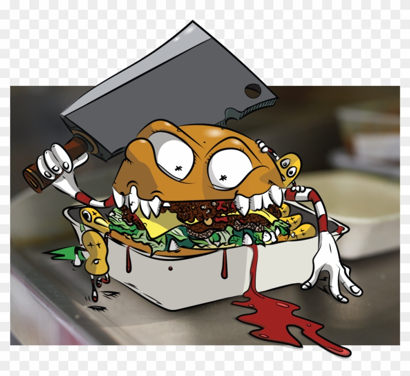 Killer Burger Design For A Local Burger Joint, - Cartoon Clipart