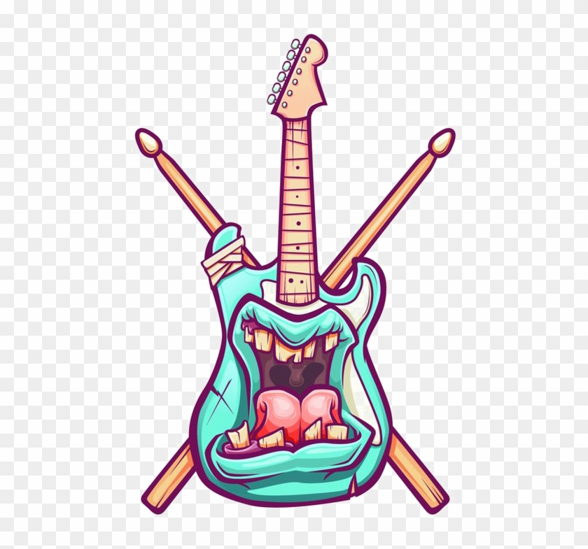 Sticker Music Illustration - Juan Villamil Art Clipart
