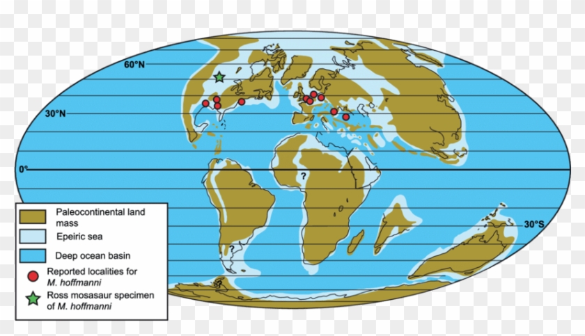 Paleogeographic Map Of The Continents During The M - Graphic Design Clipart #4760530