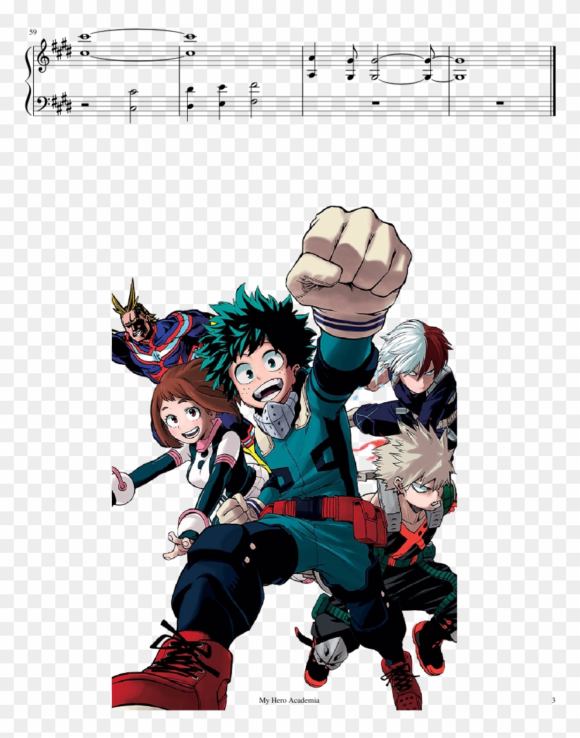 The Day Sheet Music Composed By Porno Graffiti 3 Of - Moto E5 Case My Hero Academia Clipart