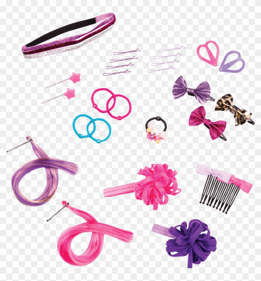 Rock N Sweet Hair Accessories - Our Generation Hair Accessory Set Clipart